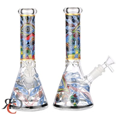 WATER PIPE BEAKER EYE GLOW IN DARK WP12070 1CT